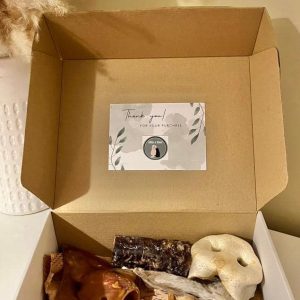 Treat Box containing dried animal parts